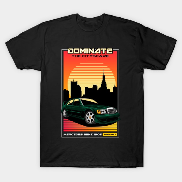 Vintage Evo 2 190 E Car T-Shirt by milatees